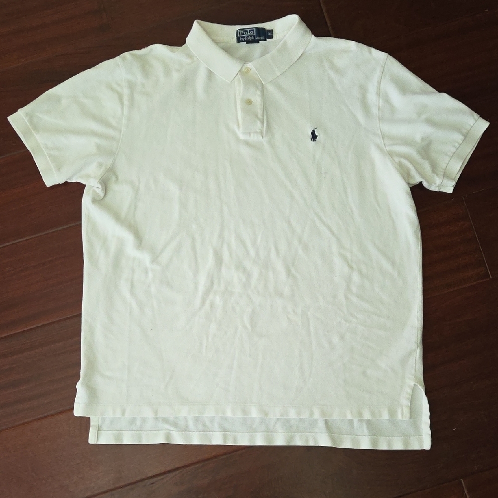 Ralph Lauren White Polo Shirt Classic Knit Polo
